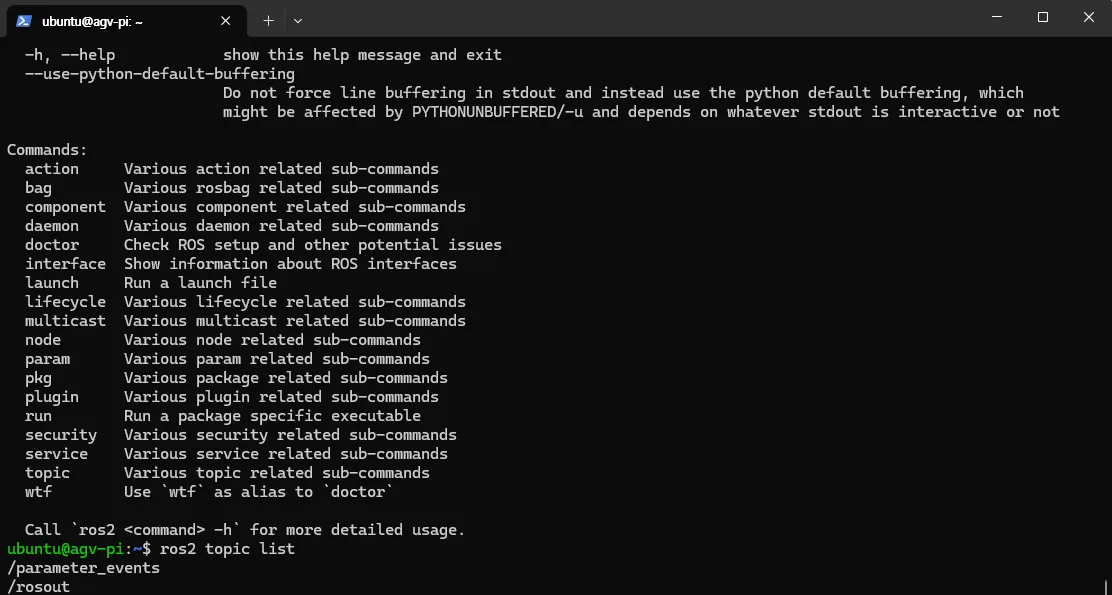 Output showing ROS2 Jazzy package installation completed successfully