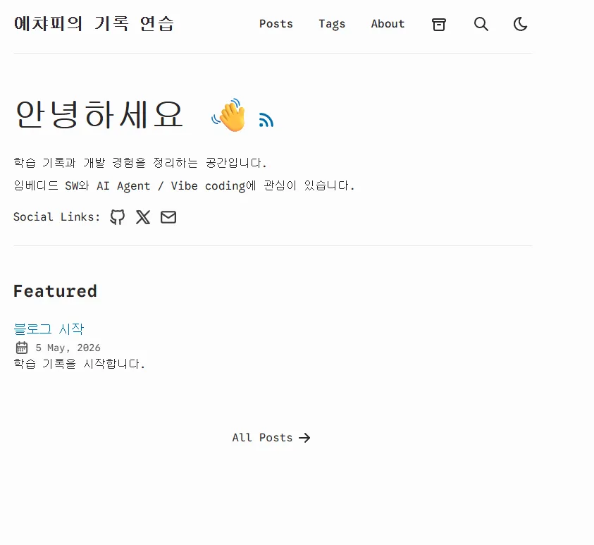 A screen showing the old posts disappeared and only the new post is visible after pushing the temporary post